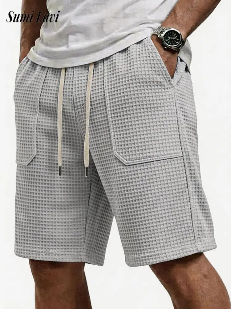 Daily Leisure Mens Loose Straight Short Pant For Seaside Beach Casual Waffle Texture Shorts Men Spring Summer Fashionable Shorts
Daily Leisure Mens Loose Straight Short Pant For Seaside Beach Casual Waffle Texture Shorts Men Spring Summer Fashionable Shorts