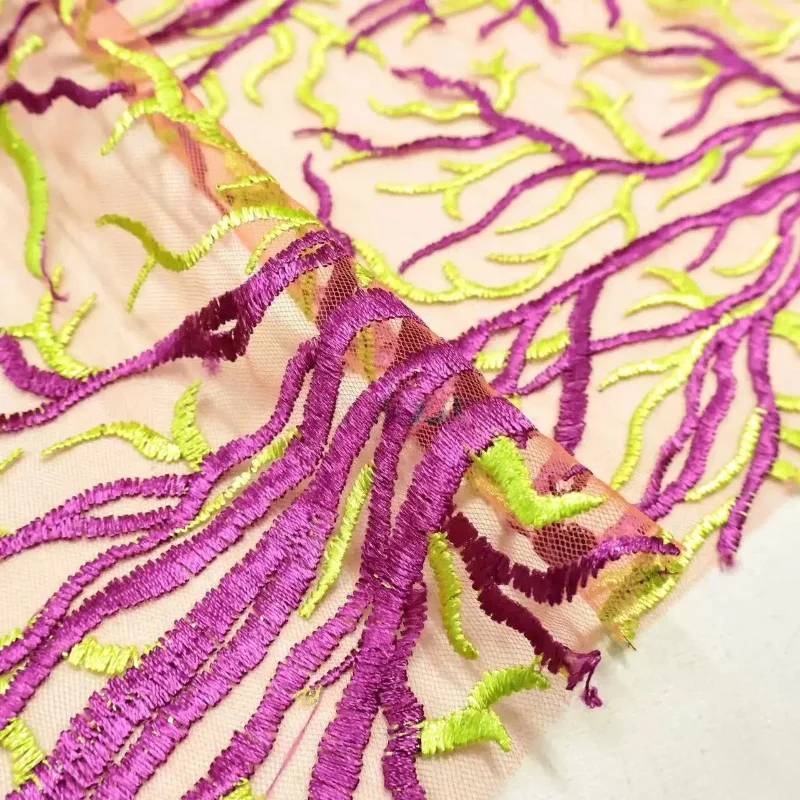 Pink Yellow Color Block Coral Embroidery Mesh Tulle Fabric Designer Dress Fashion Handmade DIY Craft Material Wholesale Wedding
Pink Yellow Color Block Coral Embroidery Mesh Tulle Fabric Designer Dress Fashion Handmade DIY Craft Material Wholesale Wedding