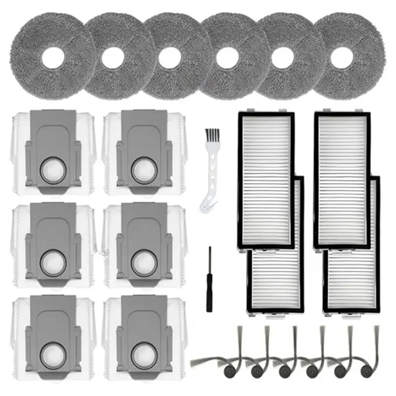 Комплект запасных частей A83G: HEPA-фильтр, салфетки для уборки, мешок для пыли, боковая щетка, аксессуары для пылесоса Roborock Saros Z70
Комплект запасных частей A83G: HEPA-фильтр, салфетки для уборки, мешок для пыли, боковая щетка, аксессуары для пылесоса Roborock Saros Z70