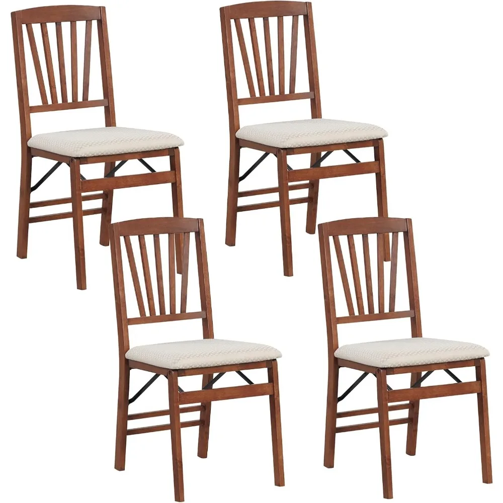 Folding Dining Chairs Set of 4, Foldable Chairs with Padded Seat & High Backrest, Wooden Dining Chairs, 4 Pack Side Chairs
Folding Dining Chairs Set of 4, Foldable Chairs with Padded Seat & High Backrest, Wooden Dining Chairs, 4 Pack Side Chairs