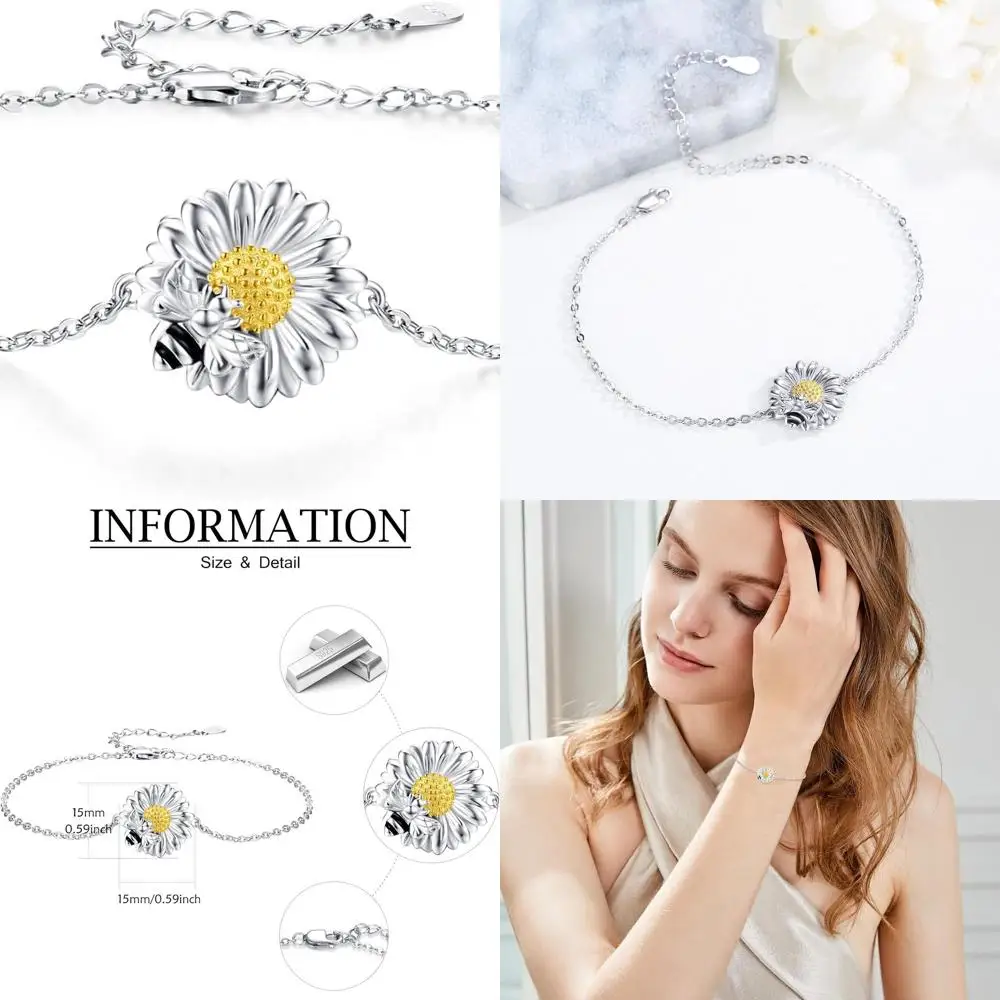 Sterling Silver Dolphin Infinity Pink Heart Butterfly Bee Cross American Flag Sunflower Bracelet, Unique Jewelry Gift for Women
Sterling Silver Dolphin Infinity Pink Heart Butterfly Bee Cross American Flag Sunflower Bracelet, Unique Jewelry Gift for Women