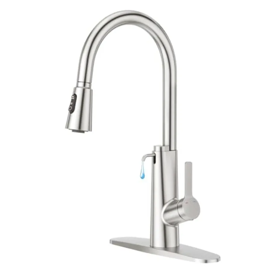 2 in 1 Kitchen Faucets with Soap Dispenser Built-in and Pull Down Sprayer, Single Handle Bar Sink Faucet 1 Hole Utility Laundry
2 in 1 Kitchen Faucets with Soap Dispenser Built-in and Pull Down Sprayer, Single Handle Bar Sink Faucet 1 Hole Utility Laundry