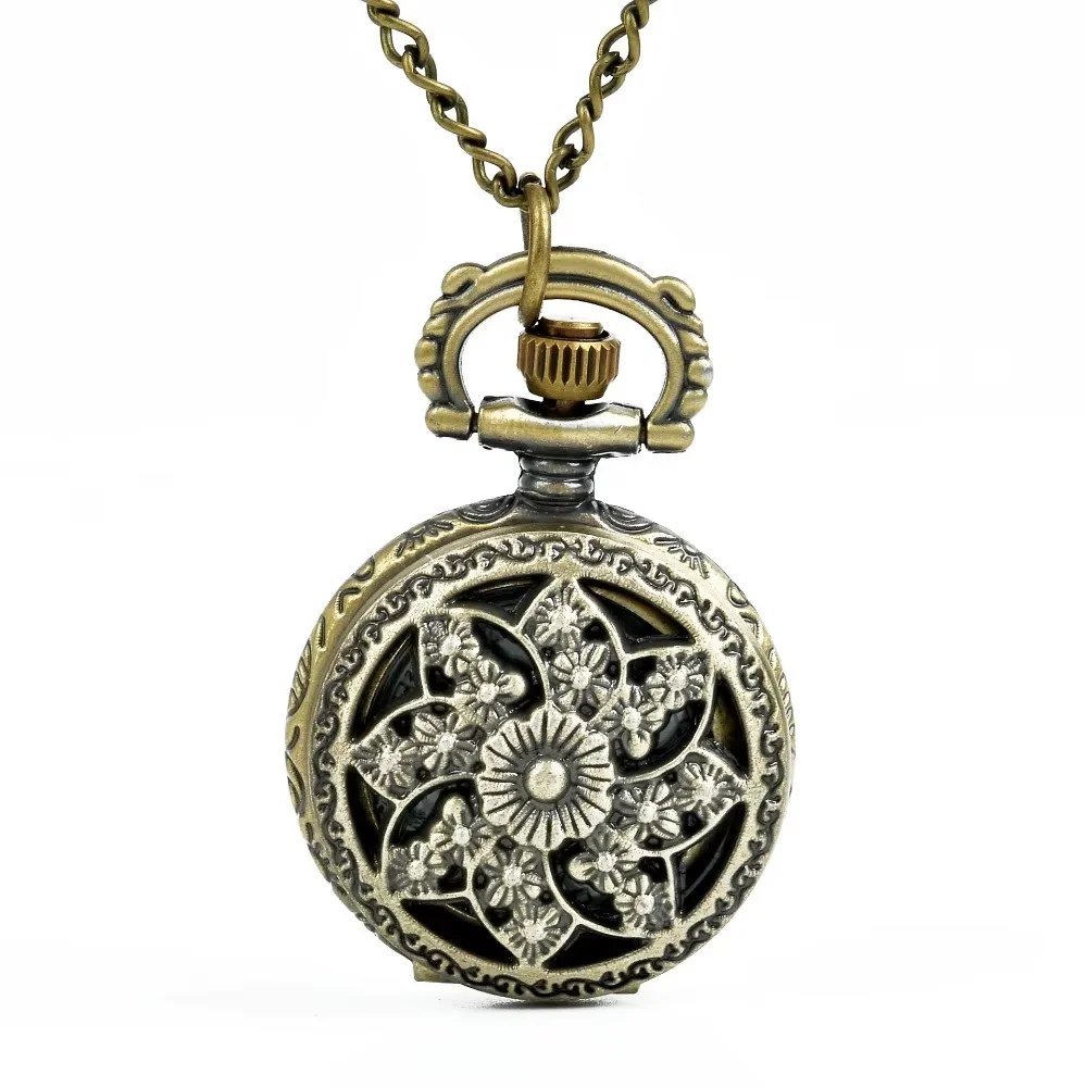 Luxury Jewelry Flower Quartz Pocket Vintage Hollow Watch Steampunk Necklace Pendant Chain Clock
Luxury Jewelry Flower Quartz Pocket Vintage Hollow Watch Steampunk Necklace Pendant Chain Clock