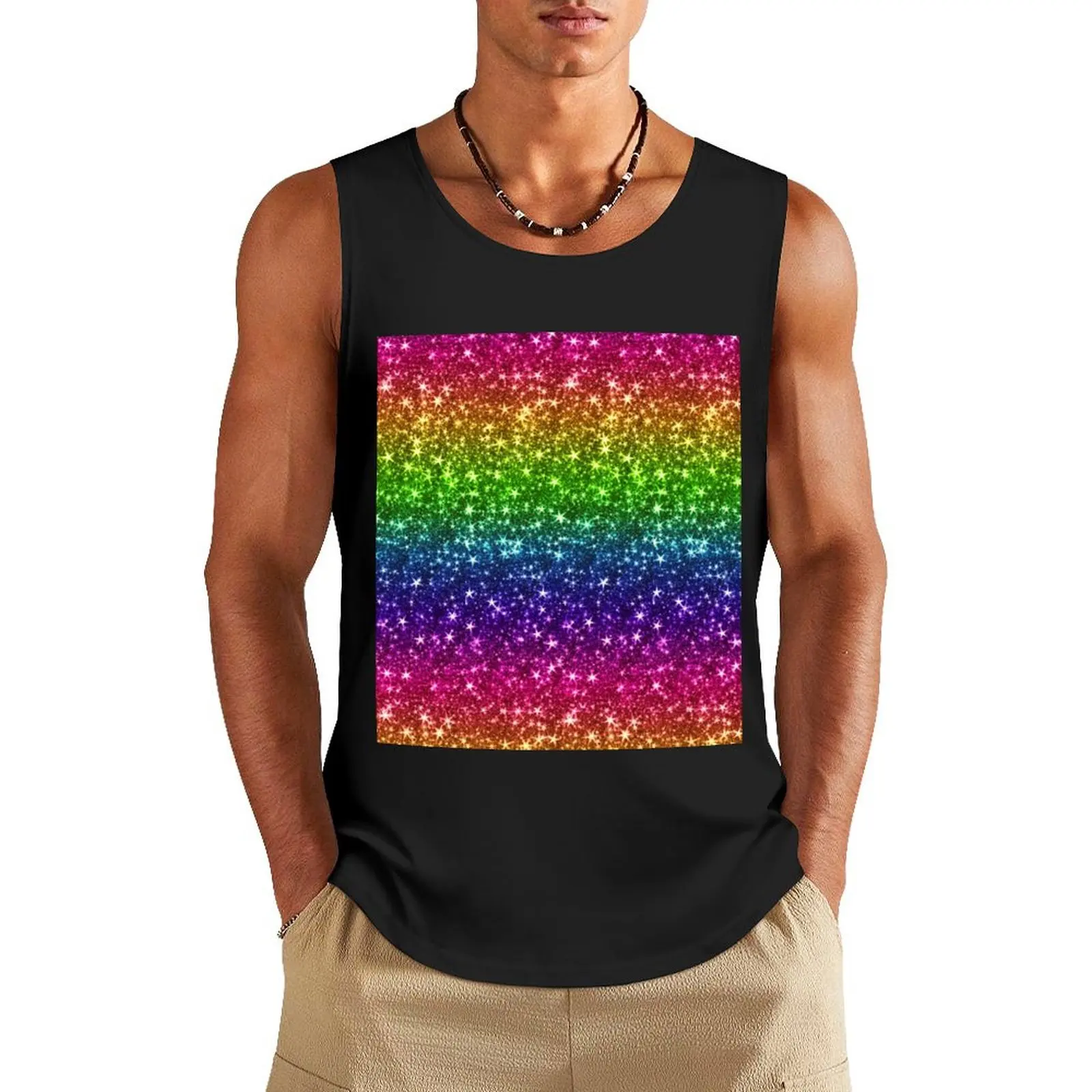 Rainbow -Printed Image of glitter - Not Reflective Tank Top t-shirt gym man Gym clothes anime gym
Rainbow -Printed Image of glitter - Not Reflective Tank Top t-shirt gym man Gym clothes anime gym