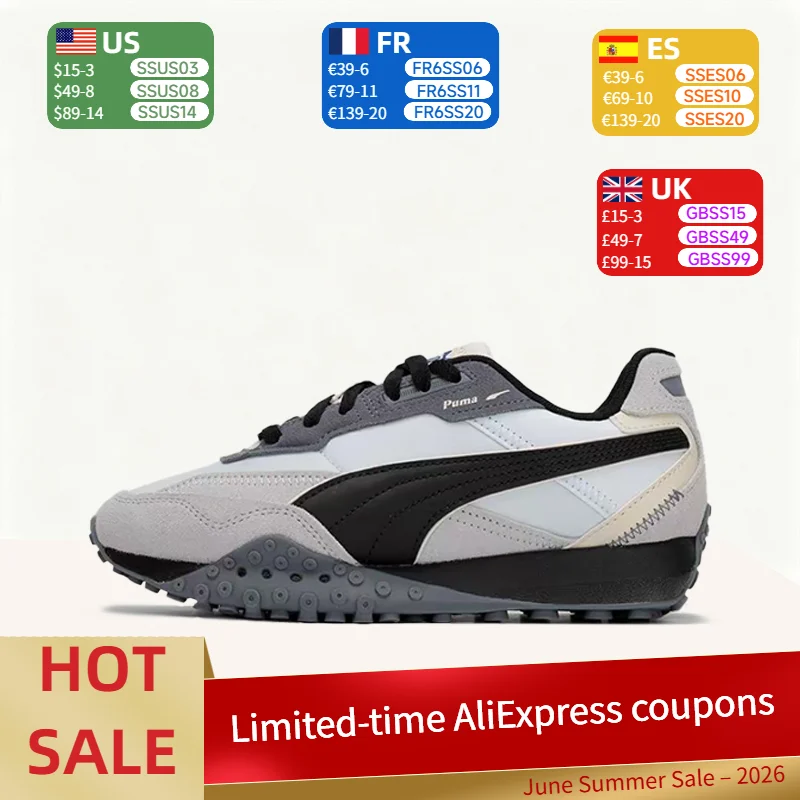 Puma Blktop Rider Stylish, Durable Low-Top Casual Running Shoes for Urban Commuting (Unisex) White, Gray, Black 401440-03
Puma Blktop Rider Stylish, Durable Low-Top Casual Running Shoes for Urban Commuting (Unisex) White, Gray, Black 401440-03