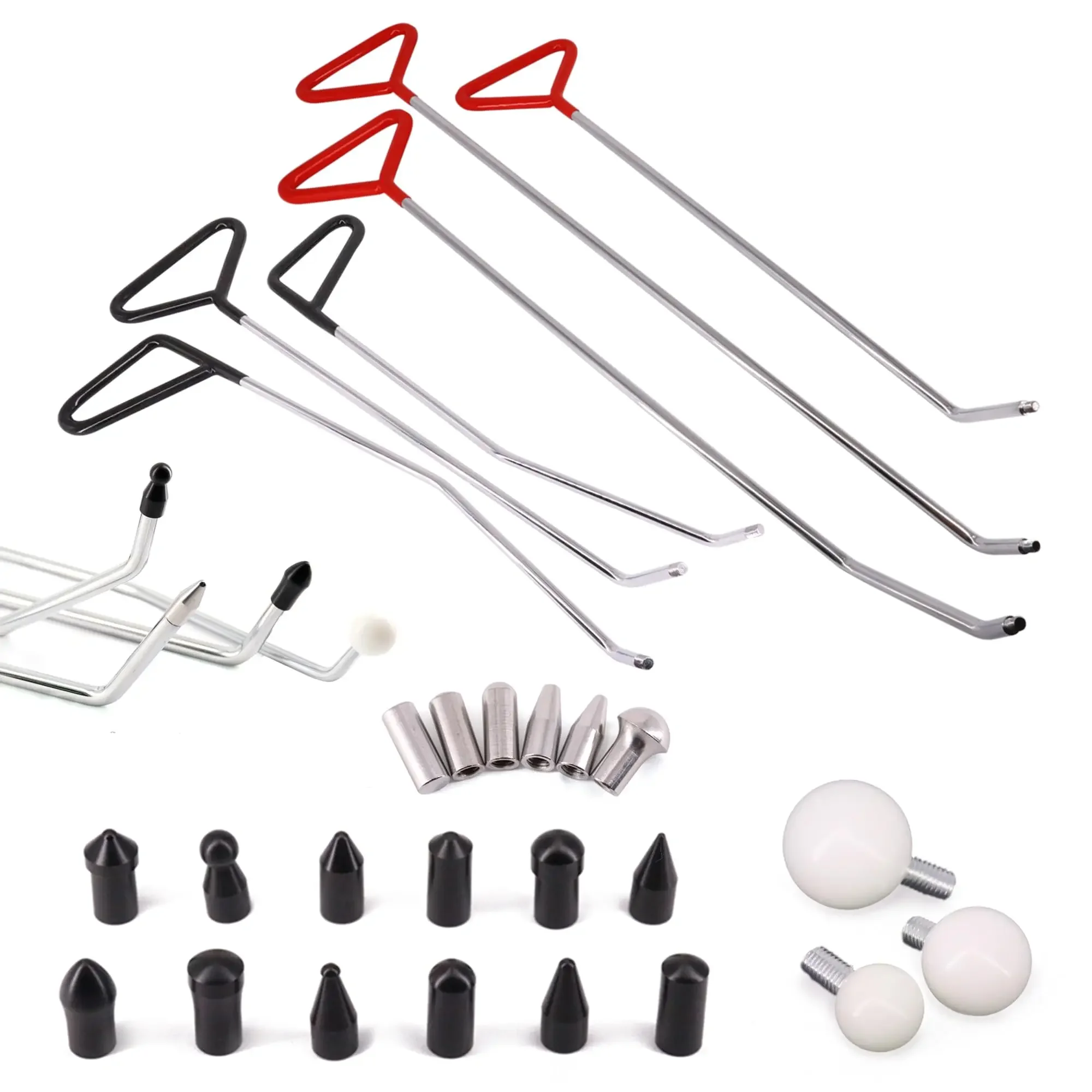 Paintless Dent Repair Tool Kit With 6 Rods And 21 Replaceable Heads For Car Auto Body Hail Dents
Paintless Dent Repair Tool Kit With 6 Rods And 21 Replaceable Heads For Car Auto Body Hail Dents