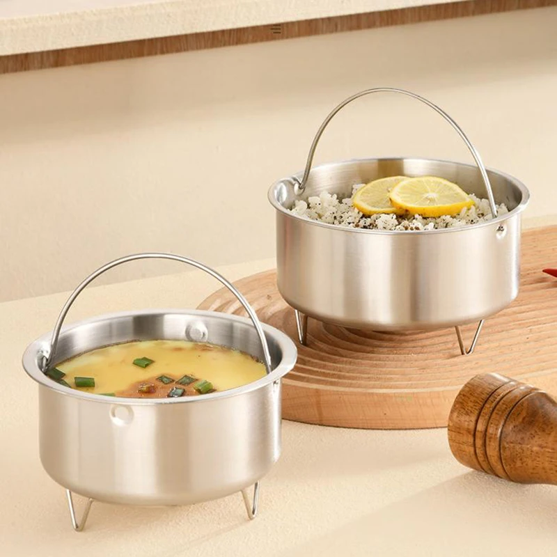 Stainless Steel Steaming Egg Bowl Steamer Boiling Egg Mold With Handle Steamed Egg Bowl With Legs Kitchen Food Container
Stainless Steel Steaming Egg Bowl Steamer Boiling Egg Mold With Handle Steamed Egg Bowl With Legs Kitchen Food Container