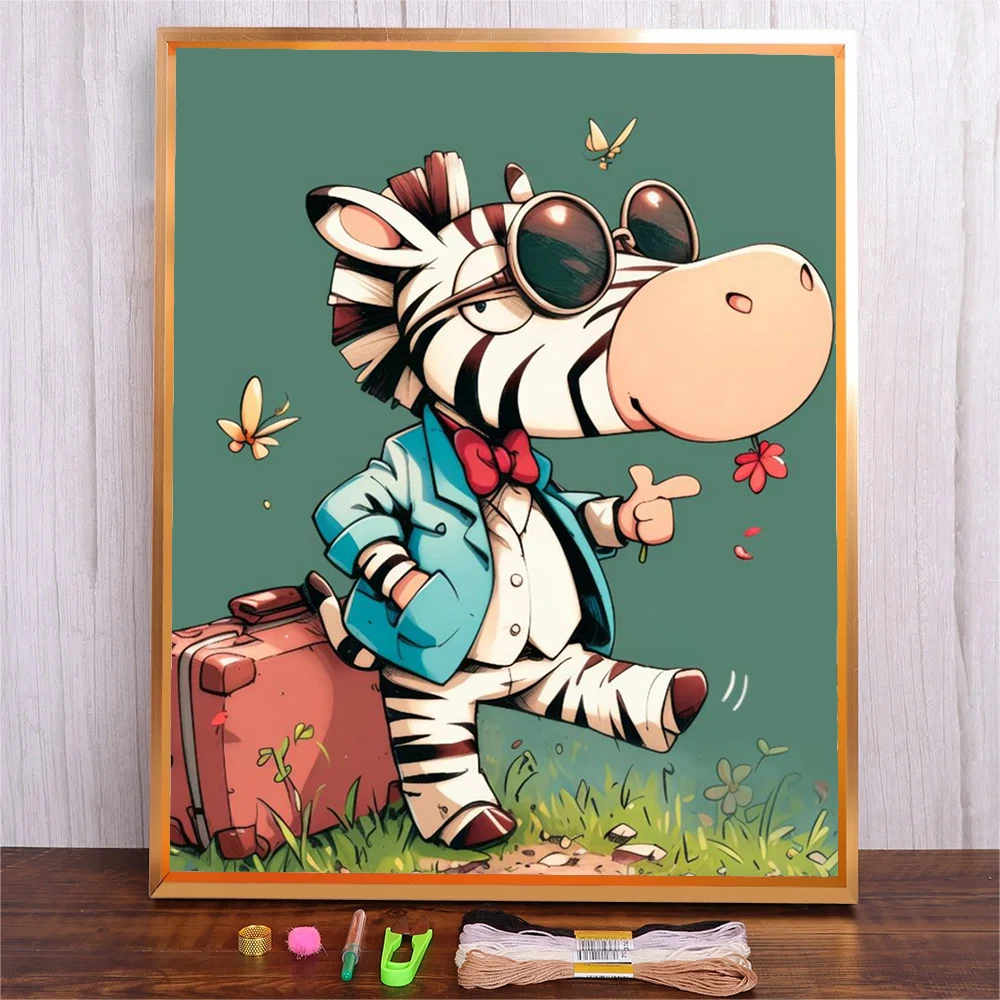 Full Embroidery Printed 9CT Cartoon Zebra Cross Stitch Kit Home Art Craft Embroidery Wall Hanging For Children Kids Bedroom
Full Embroidery Printed 9CT Cartoon Zebra Cross Stitch Kit Home Art Craft Embroidery Wall Hanging For Children Kids Bedroom