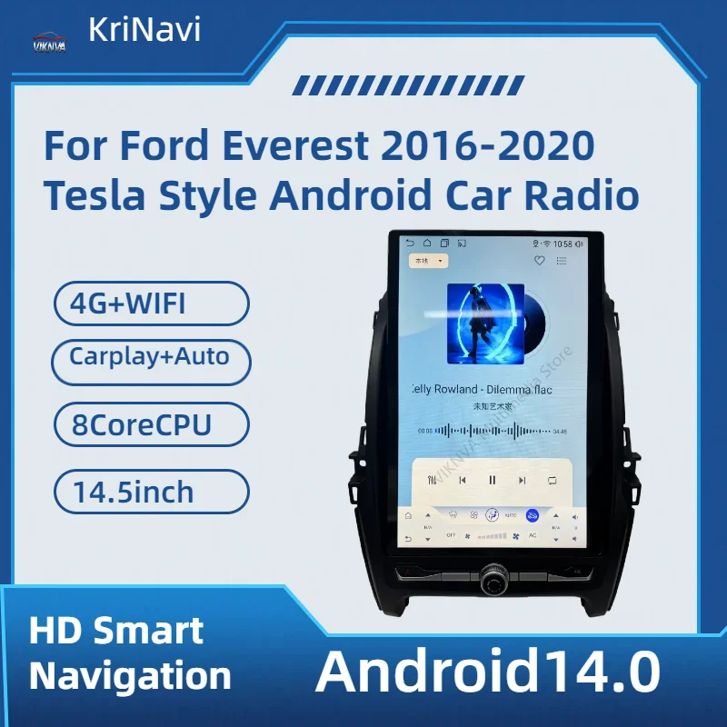 14,5-дюймовый Android-радиоприемник 6125 для Ford Everest Ranger 2015-2022, автомобильный мультимедийный плеер с сенсорным экраном Tesla и навигацией
14,5-дюймовый Android-радиоприемник 6125 для Ford Everest Ranger 2015-2022, автомобильный мультимедийный плеер с сенсорным экраном Tesla и навигацией
