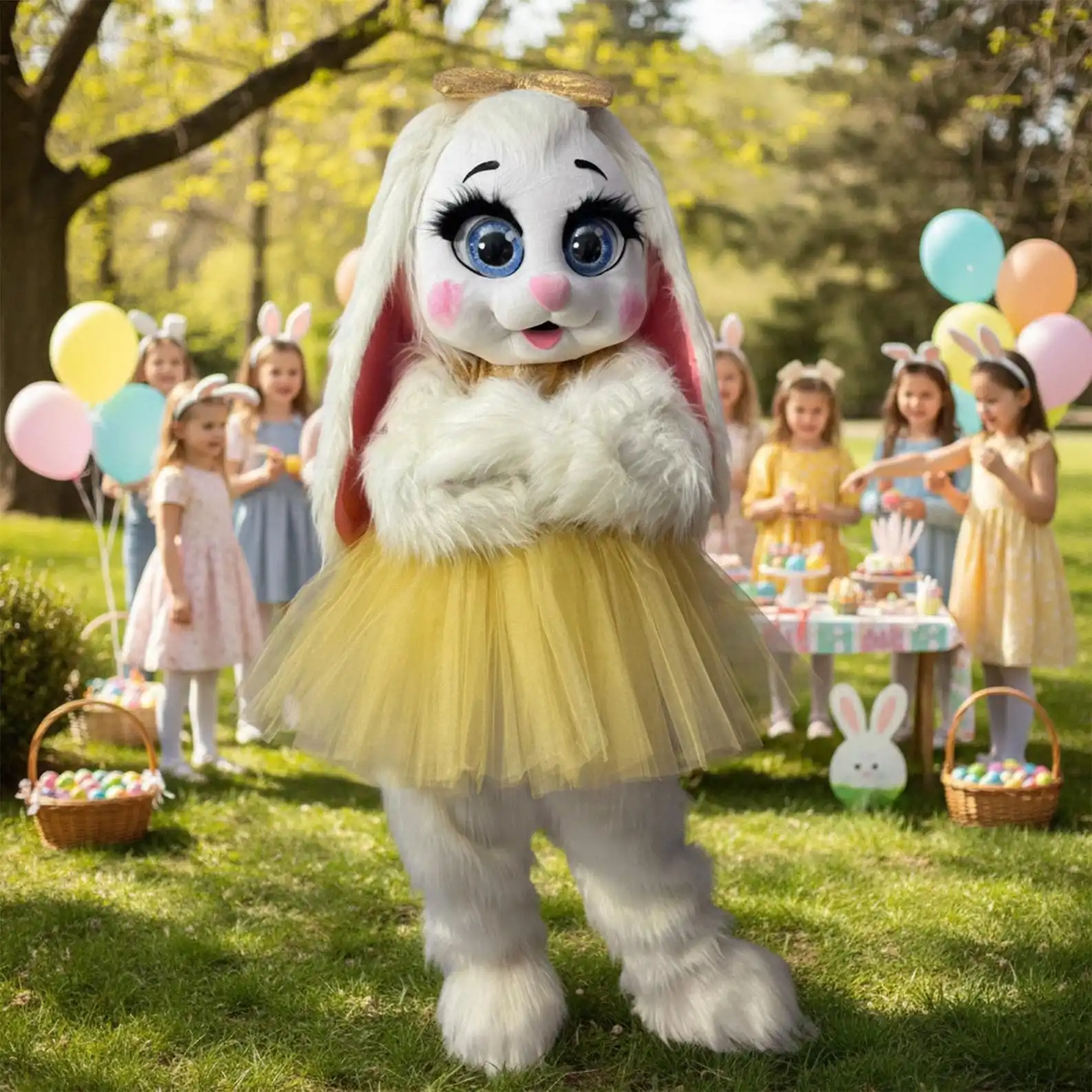 Furry White Rabbit Mascot Costume Bunny Character Outfits for Adults Birthdays Gender Parties Stage Performance Fancy Outfits
Furry White Rabbit Mascot Costume Bunny Character Outfits for Adults Birthdays Gender Parties Stage Performance Fancy Outfits