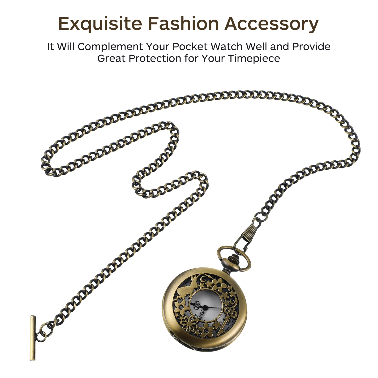 Pocket Watch 65 Cm Vintage Metal Jewelry for Men Women Belt Key Chain T Bar Retro Chain Practical Use
Pocket Watch 65 Cm Vintage Metal Jewelry for Men Women Belt Key Chain T Bar Retro Chain Practical Use