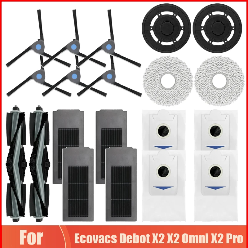 Аксессуары для робота-пылесоса Ecovacs Debot X2 X2 Omni X2 Pro, швабра с боковой щеткой, мешки для пыли, запчасти для фильтра НЕРА
Аксессуары для робота-пылесоса Ecovacs Debot X2 X2 Omni X2 Pro, швабра с боковой щеткой, мешки для пыли, запчасти для фильтра НЕРА