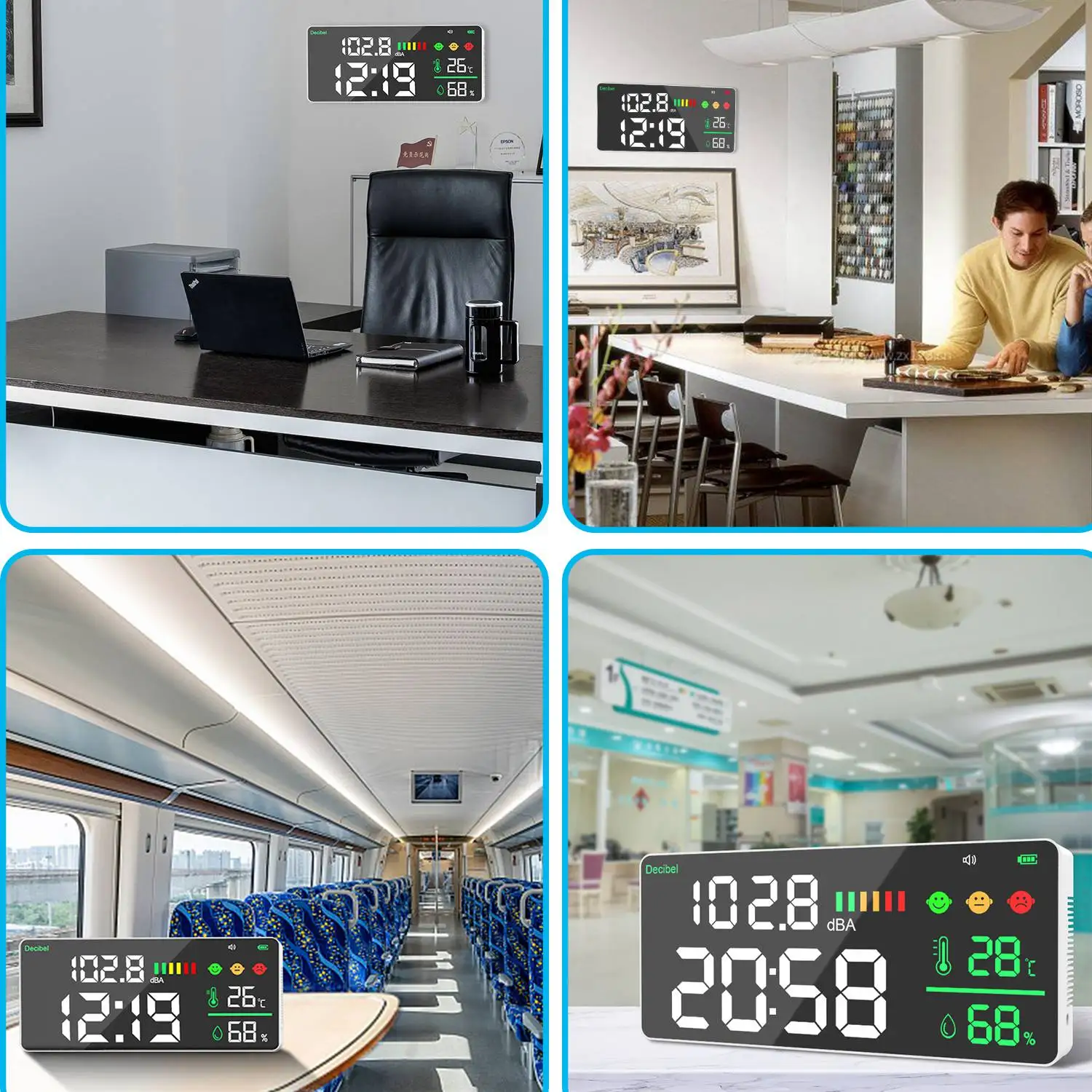 Измеритель уровня шума A62Z, настенный, диапазон 30-130 дБ, 11-дюймовый LED-дисплей, измерение времени и температуры
Измеритель уровня шума A62Z, настенный, диапазон 30-130 дБ, 11-дюймовый LED-дисплей, измерение времени и температуры