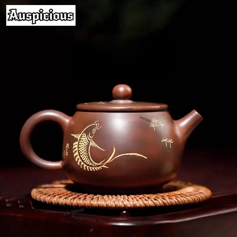 200ml Handmade Nixing Pottery Teapot Zen Tea Infuser Fish Pot Household Tea Soaking Kettle With Filter Puer Tea Supplies Craft
200ml Handmade Nixing Pottery Teapot Zen Tea Infuser Fish Pot Household Tea Soaking Kettle With Filter Puer Tea Supplies Craft