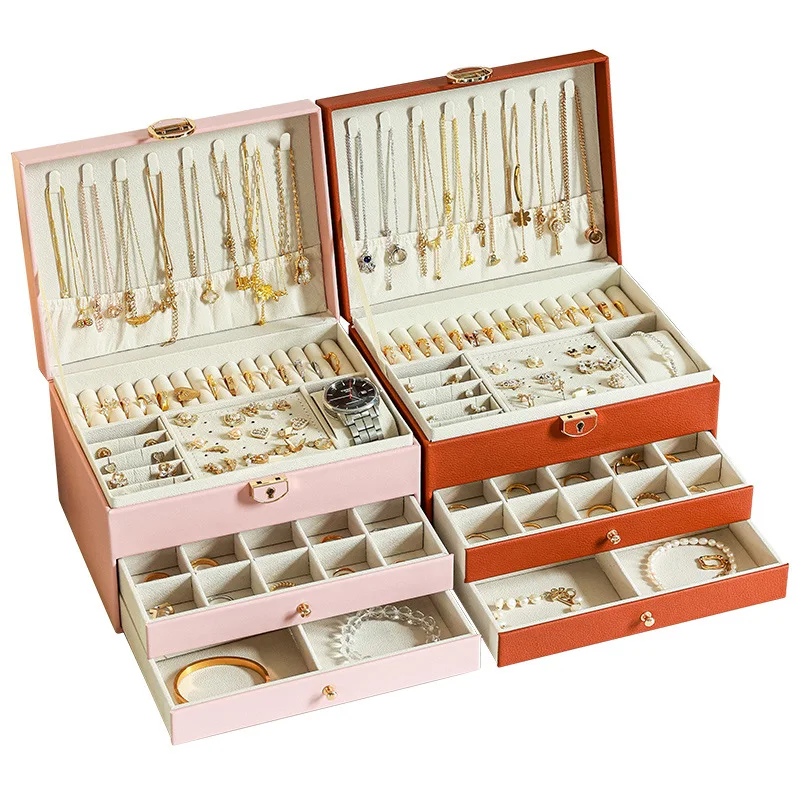 Luxurious Retro Multi-layer Jewelry Storage Box 2026 New Design Ring Necklace Earring Bracelet Organizer with Partition Display
Luxurious Retro Multi-layer Jewelry Storage Box 2026 New Design Ring Necklace Earring Bracelet Organizer with Partition Display