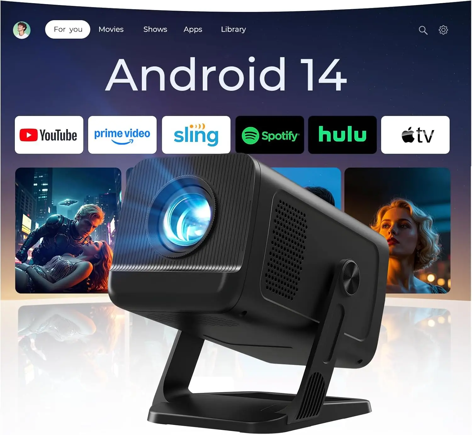 Portable Mini Projector 1080P 4K with WiFi 6 Bluetooth 5.4 Android Apps Auto Keystone Outdoor Compatible iOS HDMI
Portable Mini Projector 1080P 4K with WiFi 6 Bluetooth 5.4 Android Apps Auto Keystone Outdoor Compatible iOS HDMI