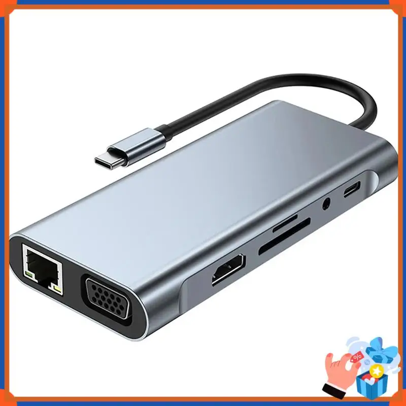Компактный концентратор USB 3.0 11 в 1, многопортовая док-станция для ноутбука типа C до 4K VGA PD RJ45 для Pro Air
Компактный концентратор USB 3.0 11 в 1, многопортовая док-станция для ноутбука типа C до 4K VGA PD RJ45 для Pro Air