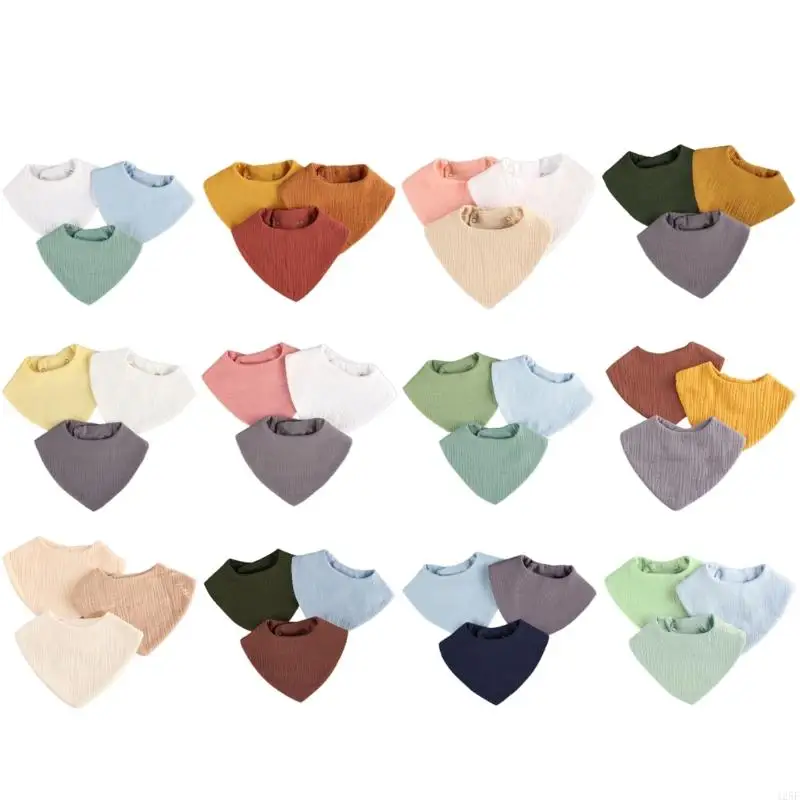 3-Pieces Muslin Bibs Triangle Bib for Boys and Girls Baby Cotton Saliva Towel Solid Color Water-absorption Nursing Bib 425F
3-Pieces Muslin Bibs Triangle Bib for Boys and Girls Baby Cotton Saliva Towel Solid Color Water-absorption Nursing Bib 425F