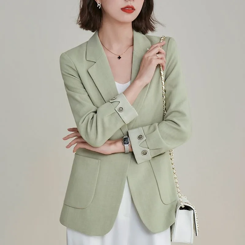 High-Grade Suit Jacket Spring Autumn Women's Korean-Style Elegant Slim-Fit Blazers Plus Size Fashion Outwear 2024 Female Clothes
High-Grade Suit Jacket Spring Autumn Women's Korean-Style Elegant Slim-Fit Blazers Plus Size Fashion Outwear 2024 Female Clothes