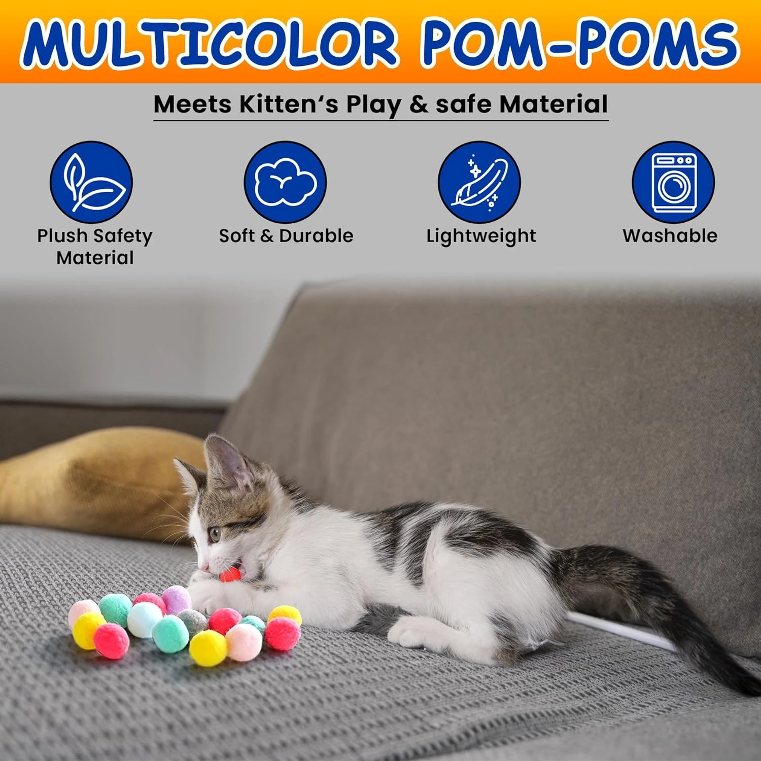 Interactive, Vibrant, and Exciting Cat Toy Set for House Cats - Featuring Highly Elastic and Silent Design - Colorful Plush 30-P
Interactive, Vibrant, and Exciting Cat Toy Set for House Cats - Featuring Highly Elastic and Silent Design - Colorful Plush 30-P