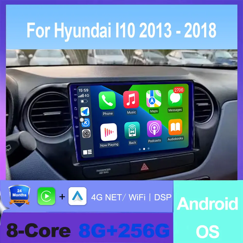 DSP Android Auto Wireles Carplay Car Radio For Hyundai I10 2013 - 2018 Multimedia GPS Navigation 4G LTE Wifi Tools
DSP Android Auto Wireles Carplay Car Radio For Hyundai I10 2013 - 2018 Multimedia GPS Navigation 4G LTE Wifi Tools