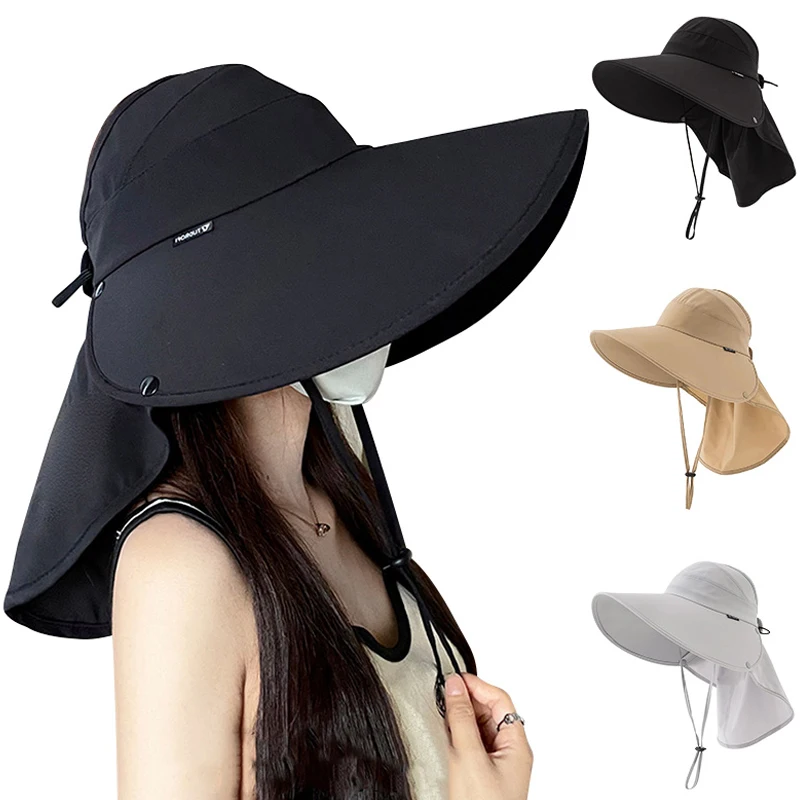 Large Brim Shawl Sun Hat for Women Girls Summer UV Neck Protection Sunscreen Empty Top Hats Outdoor Travel Vacation Beach Visors
Large Brim Shawl Sun Hat for Women Girls Summer UV Neck Protection Sunscreen Empty Top Hats Outdoor Travel Vacation Beach Visors