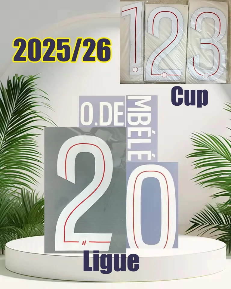 2025/26 PSaG Li gue1 and Cup Name sets home 14DDoue 10ODembele name and number iron on top AAAA quality Soccer name number 2026
2025/26 PSaG Li gue1 and Cup Name sets home 14DDoue 10ODembele name and number iron on top AAAA quality Soccer name number 2026