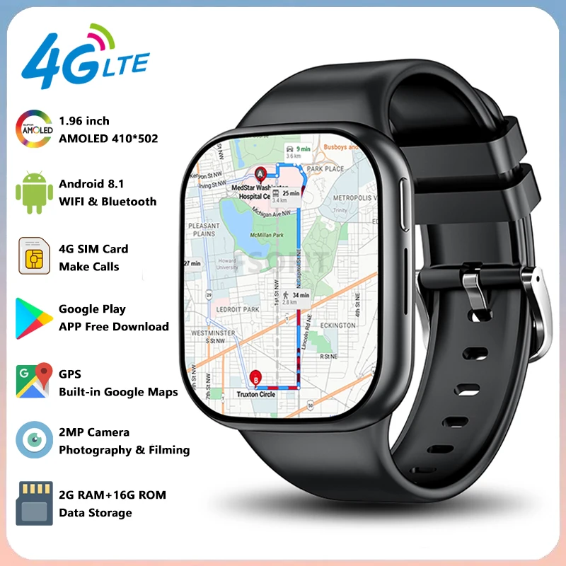 1,96-дюймовые умные часы AMOLED Сеть 4G Android Вызов GPS Камера NFC SIM-карта WIFI Bluetooth Google Play Карты Tik Tok Смарт-часы
1,96-дюймовые умные часы AMOLED Сеть 4G Android Вызов GPS Камера NFC SIM-карта WIFI Bluetooth Google Play Карты Tik Tok Смарт-часы