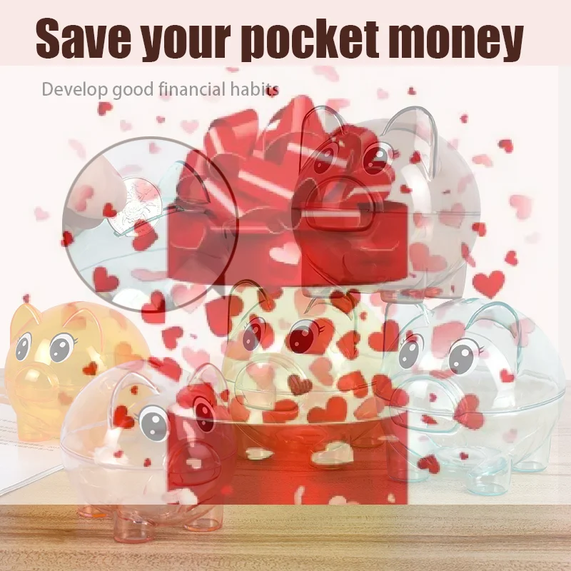 Прозрачная пластиковая копилка в виде свиньи для детей, подарок, реквизит, для хранения монет, денег, коллекционная, сейф
Прозрачная пластиковая копилка в виде свиньи для детей, подарок, реквизит, для хранения монет, денег, коллекционная, сейф