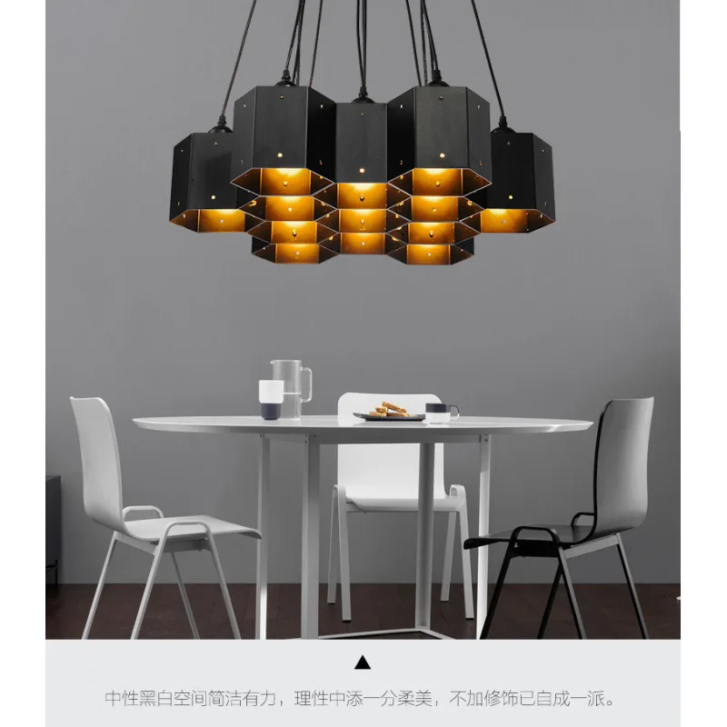 Nordic Iron Chandelier Vintage Industrial Pendant Light For Clothing Stores Restaurants Bar Counters Irregular Honeycomb Decorat
Nordic Iron Chandelier Vintage Industrial Pendant Light For Clothing Stores Restaurants Bar Counters Irregular Honeycomb Decorat