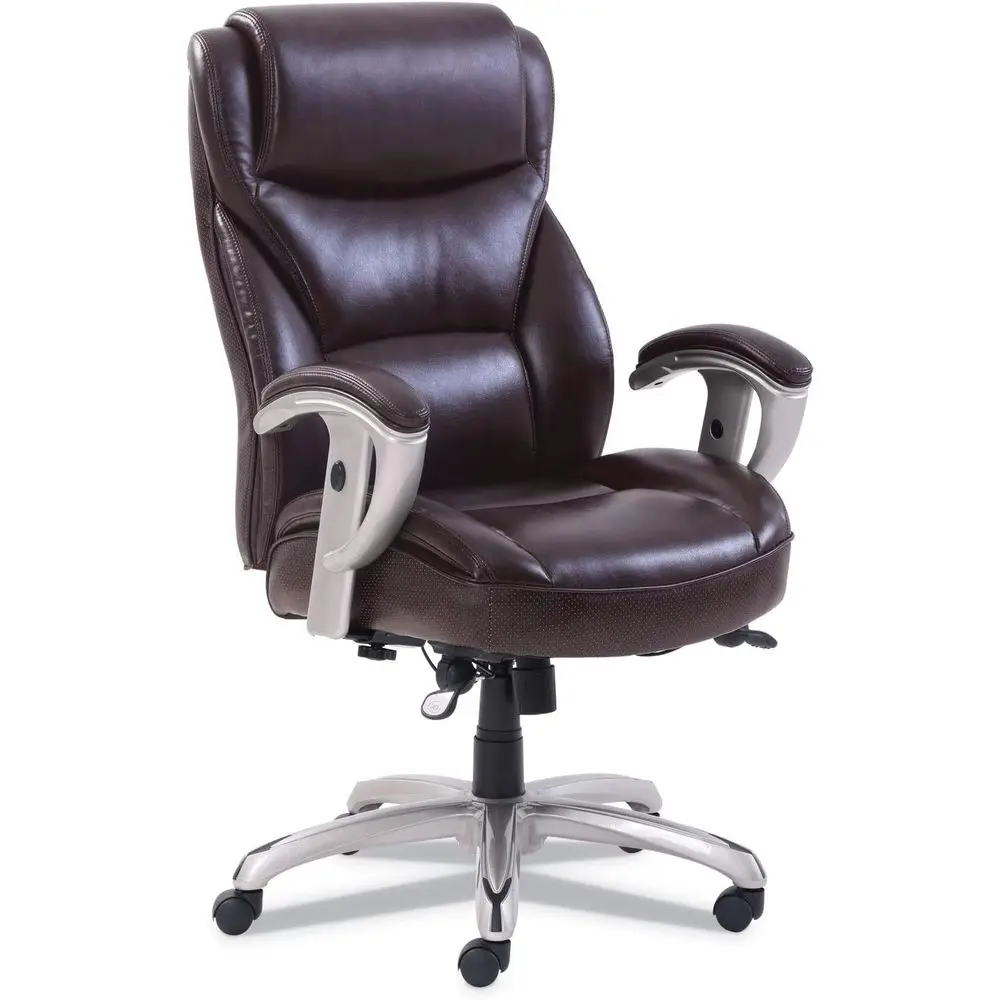 Emerson Large Capacity Ergonomic Office Chair, 400 lbs Capacity, Adjustable Height, Brown Cushion, Silver Frame
Emerson Large Capacity Ergonomic Office Chair, 400 lbs Capacity, Adjustable Height, Brown Cushion, Silver Frame