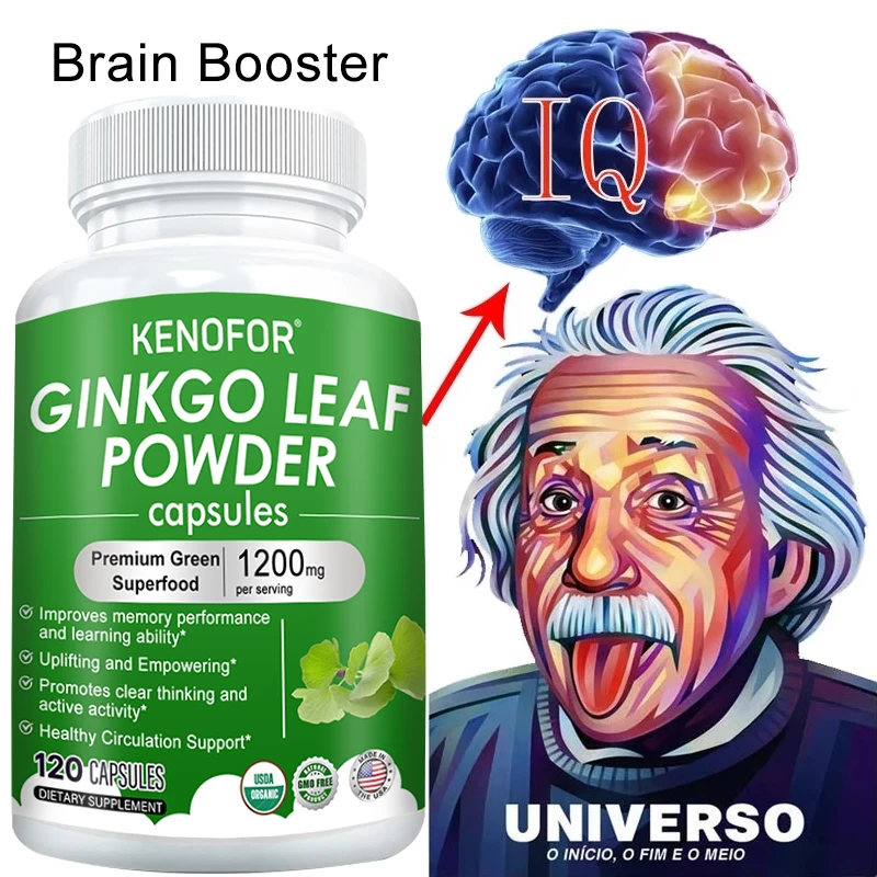 Premium Ginkgo Biloba Powder Capsules, No Fillers, Support Brain Function & Mental Alertness, Non-GMO, Suitable for Vegetarians
Premium Ginkgo Biloba Powder Capsules, No Fillers, Support Brain Function & Mental Alertness, Non-GMO, Suitable for Vegetarians