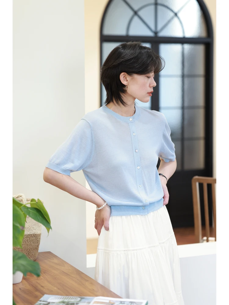 Lightweight Breathable round Ne ort Sve Knitted Top Women's Air Conditioned Room Cardigan Outer awl Silk Linen Paste...
Lightweight Breathable round Ne ort Sve Knitted Top Women's Air Conditioned Room Cardigan Outer awl Silk Linen Paste...