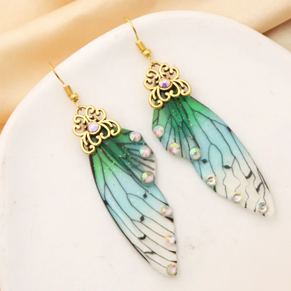 Gradient Cicada Butterfly Wing Earring 18k Gold Plated Summer Funky Butterfly Earrings
Gradient Cicada Butterfly Wing Earring 18k Gold Plated Summer Funky Butterfly Earrings
