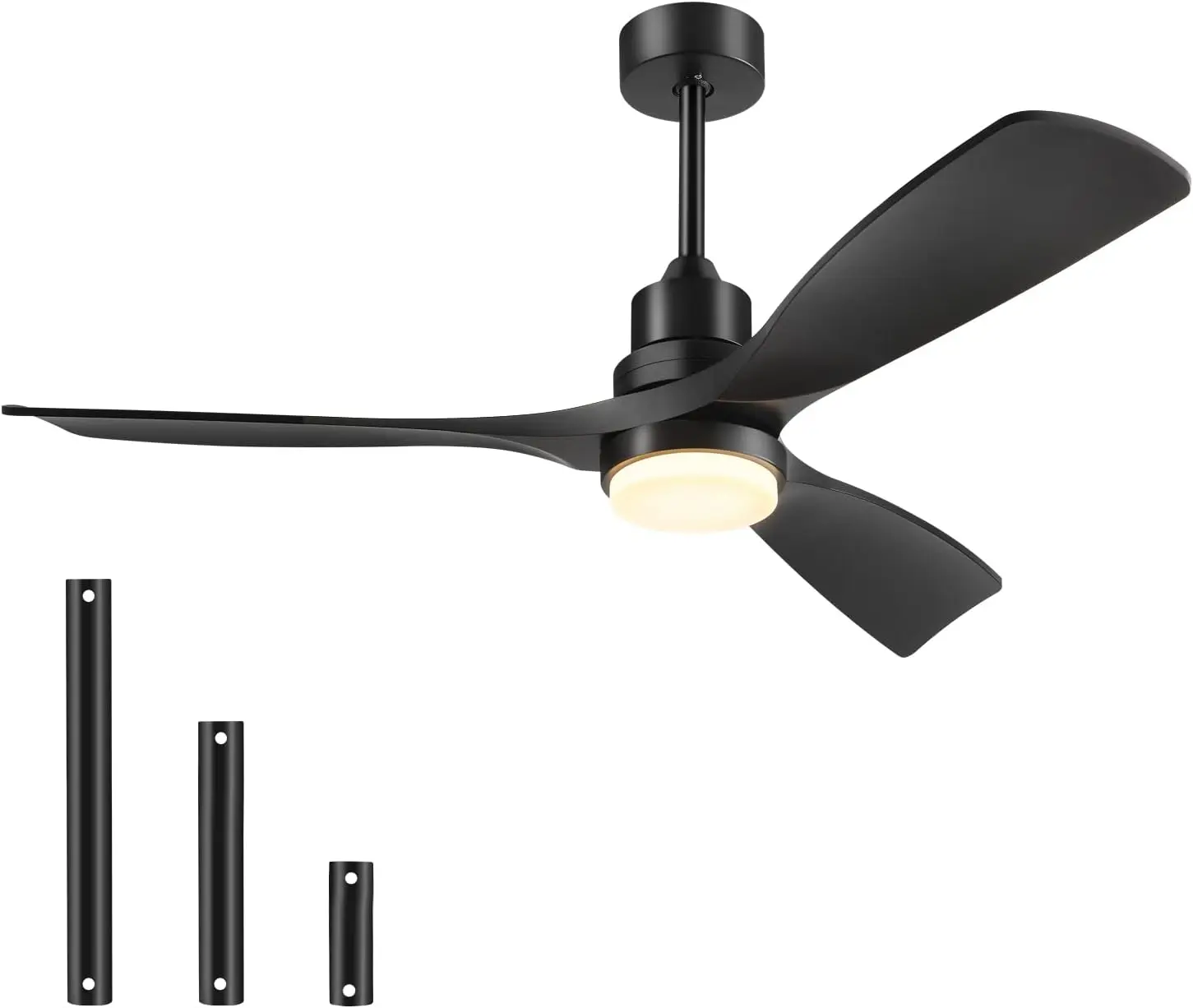 Ceiling Fan with Lights Remote Control, 52 Inch Black Ceiling Fans with 3 Downrods, 3 Blades, Timer, 6 Speed Modern Fan
Ceiling Fan with Lights Remote Control, 52 Inch Black Ceiling Fans with 3 Downrods, 3 Blades, Timer, 6 Speed Modern Fan