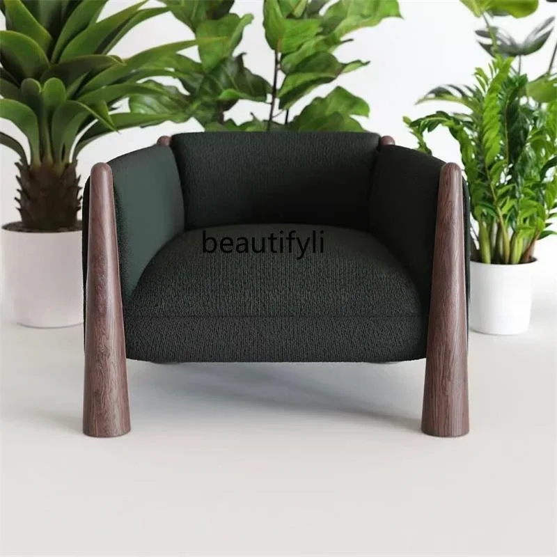 Medieval new designer simple solid wood leisure chair B & B exhibition hall sofa single chairAA
Medieval new designer simple solid wood leisure chair B & B exhibition hall sofa single chairAA