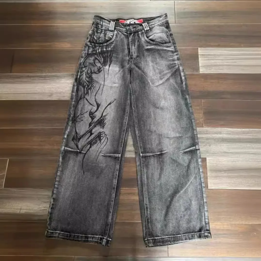 American Fashion Trend Joker Pattern Embroidered Loose Jeans Women Street Y2K New Hip Hop Oversized Wide-leg Pants Unisex Jeans
American Fashion Trend Joker Pattern Embroidered Loose Jeans Women Street Y2K New Hip Hop Oversized Wide-leg Pants Unisex Jeans