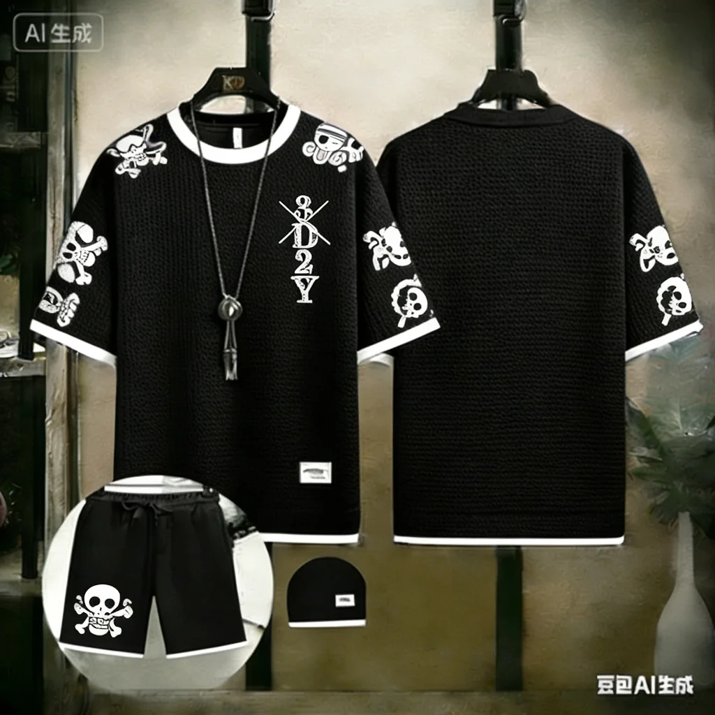Men Dragon Ball Master Roshi (Kame Sennin) Print 2 Piece Outfit Waffle Knit T-shirt+Shorts Set Anime Manga Streetwear Tracksuit
Men Dragon Ball Master Roshi (Kame Sennin) Print 2 Piece Outfit Waffle Knit T-shirt+Shorts Set Anime Manga Streetwear Tracksuit