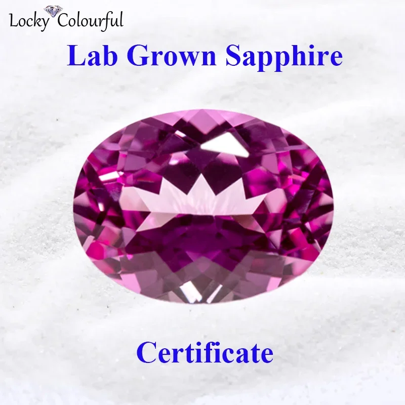 Lab Grown Sapphire Oval Shape Hot Pink Color Top Quality Charm Beads for DIY Jewelry Making Pendant Ring Selectable Certificate
Lab Grown Sapphire Oval Shape Hot Pink Color Top Quality Charm Beads for DIY Jewelry Making Pendant Ring Selectable Certificate