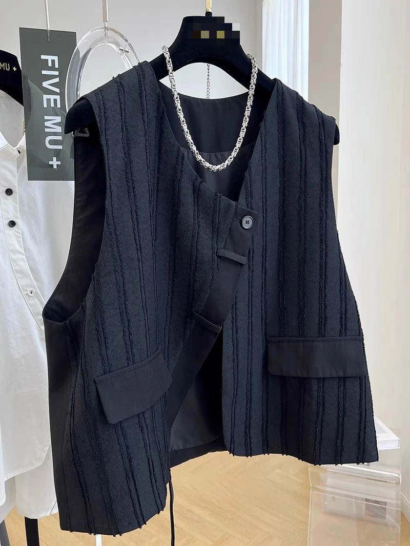 Vintage Vest for Women Patchwork Striped Chic Waistcoat V-neck Sleeveless Loose Fashion Tanks Tops E5443
Vintage Vest for Women Patchwork Striped Chic Waistcoat V-neck Sleeveless Loose Fashion Tanks Tops E5443