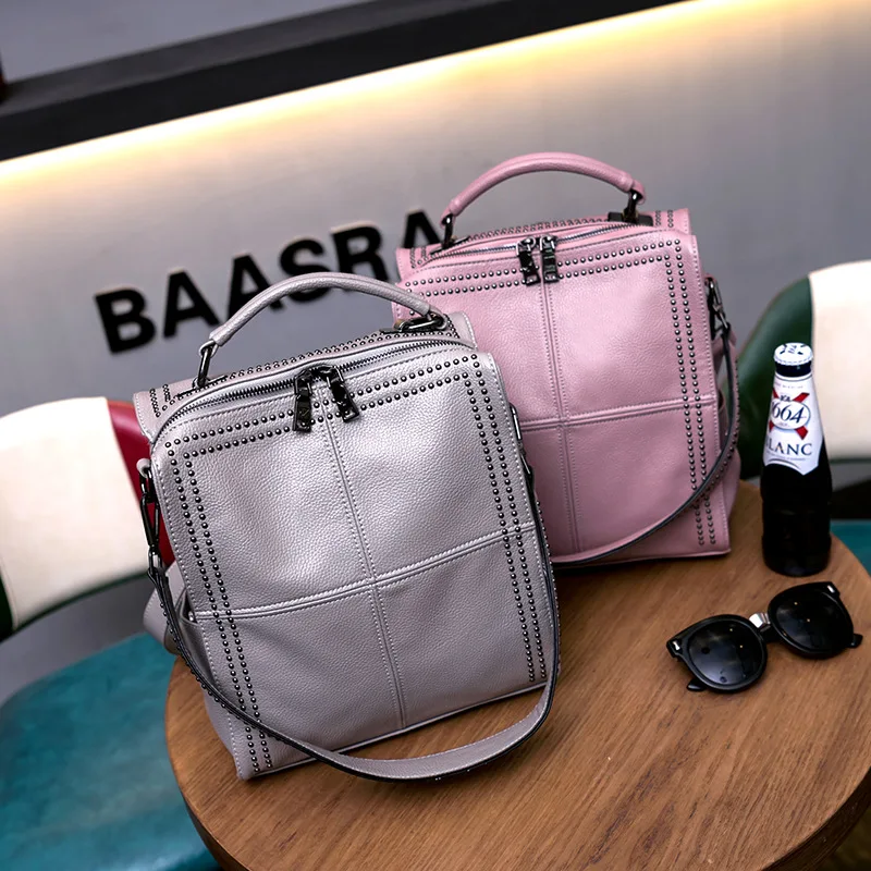 Cowhide Leather Retro Backpack Leisure Large Capacity Women Bag Solid Color Brand Luxury Travel Backpacks
Cowhide Leather Retro Backpack Leisure Large Capacity Women Bag Solid Color Brand Luxury Travel Backpacks