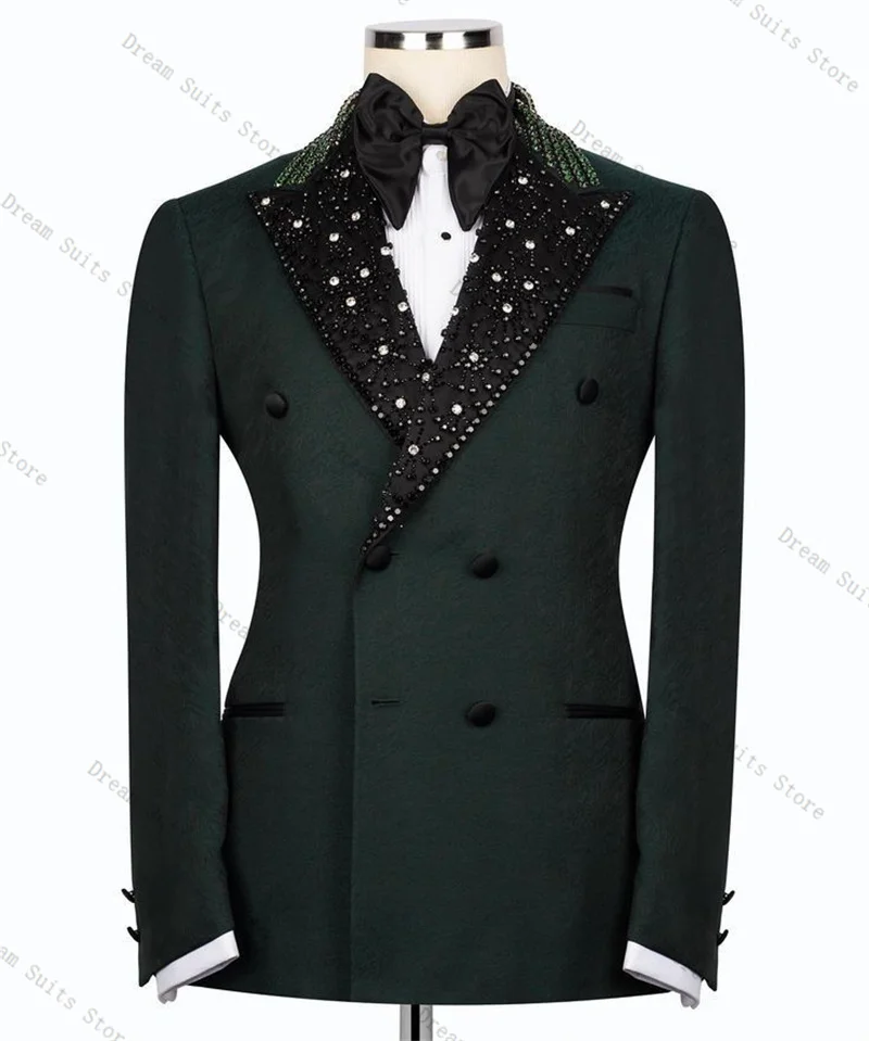 Crystals Green Men Suit Set 2 Piece Blazer+Pants Trousers Customized Cotton Formal Office Jacket Groom Wedding Tuxedos Prom Coat
Crystals Green Men Suit Set 2 Piece Blazer+Pants Trousers Customized Cotton Formal Office Jacket Groom Wedding Tuxedos Prom Coat