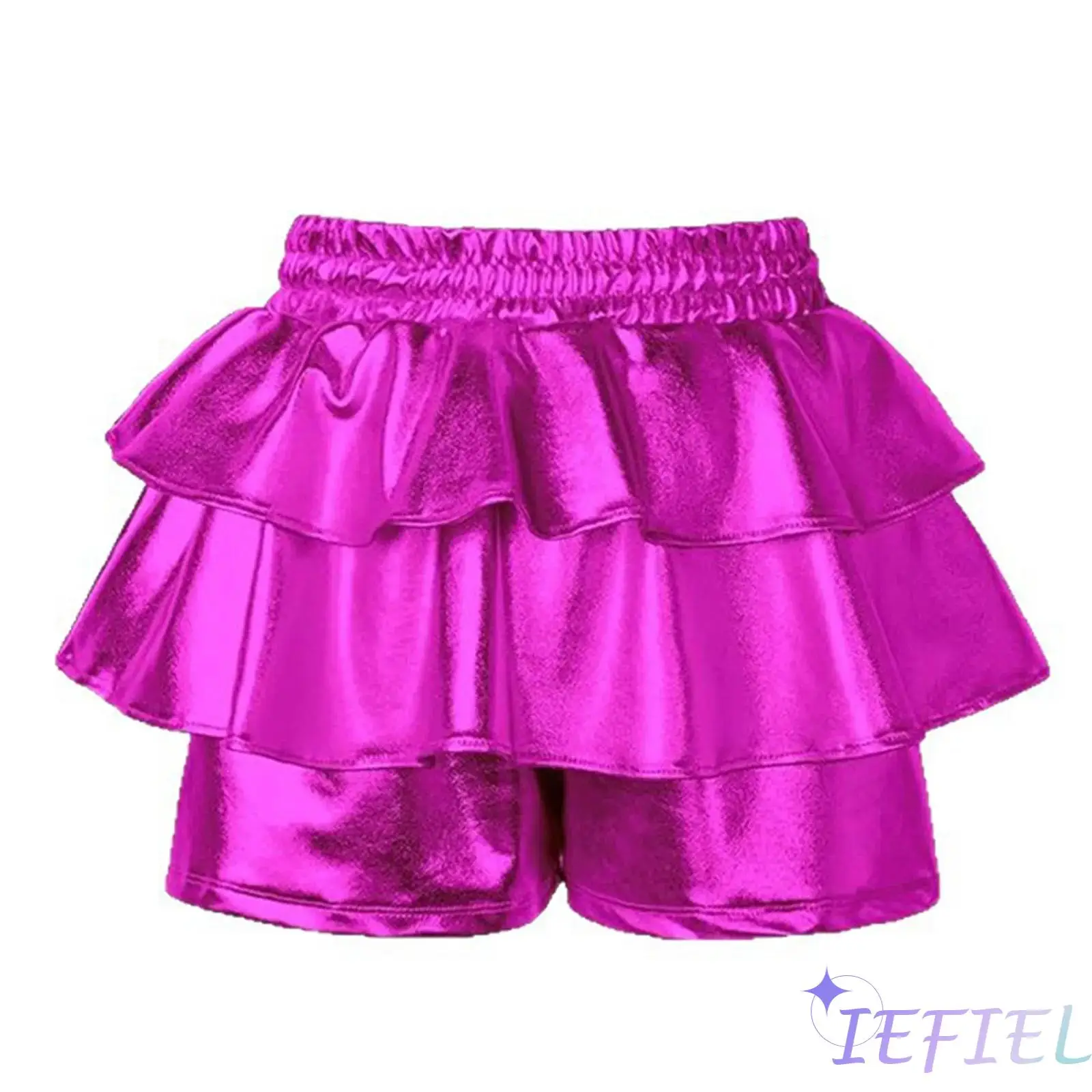 Baby Girls Metallic Ruffled Shorts Elastic Waistband Culottes for Kindergarten Cheerleading Stage Performance Dance Shorts Skirt
Baby Girls Metallic Ruffled Shorts Elastic Waistband Culottes for Kindergarten Cheerleading Stage Performance Dance Shorts Skirt
