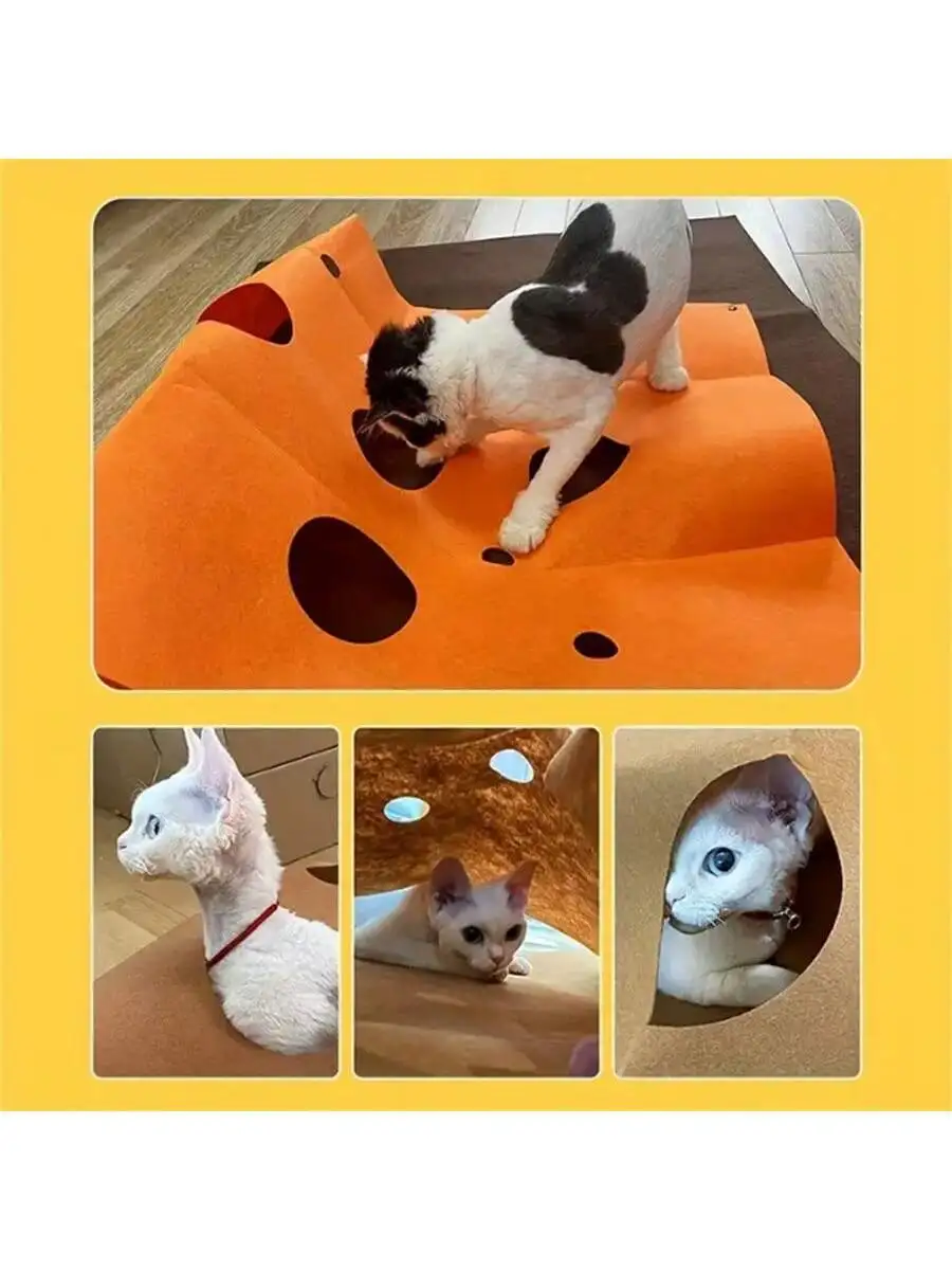 Polyester Interactive Cat Tunnel With Play Mat Detachable Folding Hide And Seek Toy For Cats
Polyester Interactive Cat Tunnel With Play Mat Detachable Folding Hide And Seek Toy For Cats