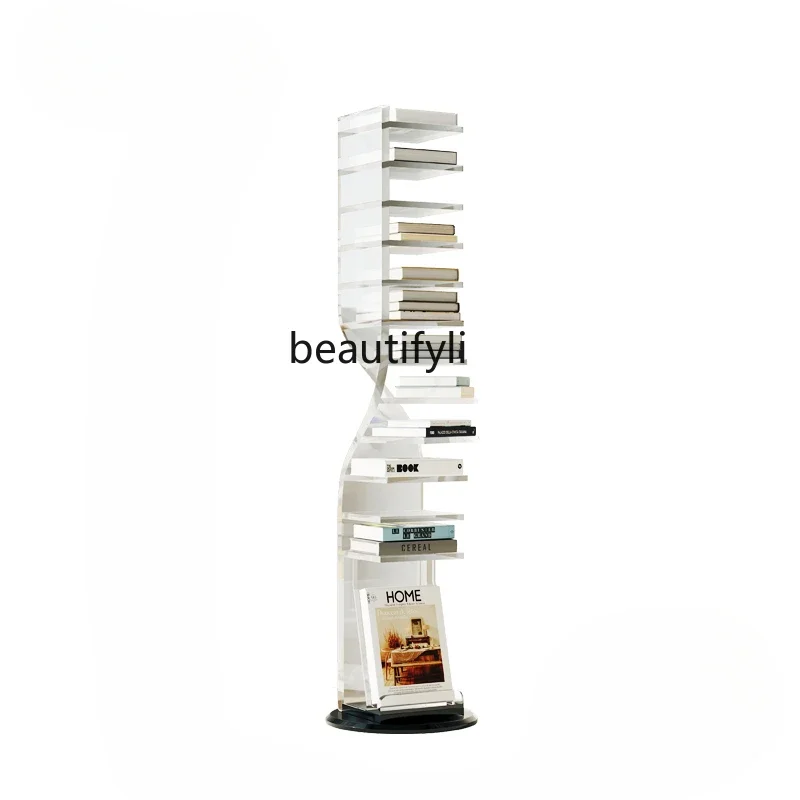 Original designer acrylic transparent bookshelf floor-to-ceiling study creative art living room rotating grid
Original designer acrylic transparent bookshelf floor-to-ceiling study creative art living room rotating grid
