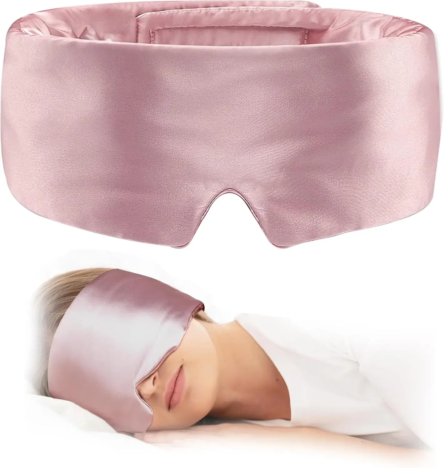 Satin Sleep Eye Mask for Women Men, Complete Blackout, Zero Pressure, Adjustable Strap, Lightweight
Satin Sleep Eye Mask for Women Men, Complete Blackout, Zero Pressure, Adjustable Strap, Lightweight