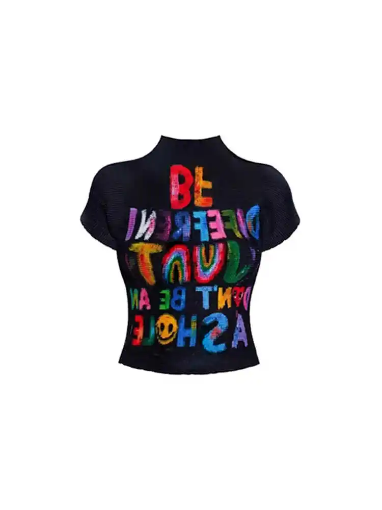 Women's T-shirt Harajuku Korean Y2k Graphic Print Short Sleeve Tee Top Clothes Fashion Vintage Streetwear Elastic T-shirt 2025
Women's T-shirt Harajuku Korean Y2k Graphic Print Short Sleeve Tee Top Clothes Fashion Vintage Streetwear Elastic T-shirt 2025