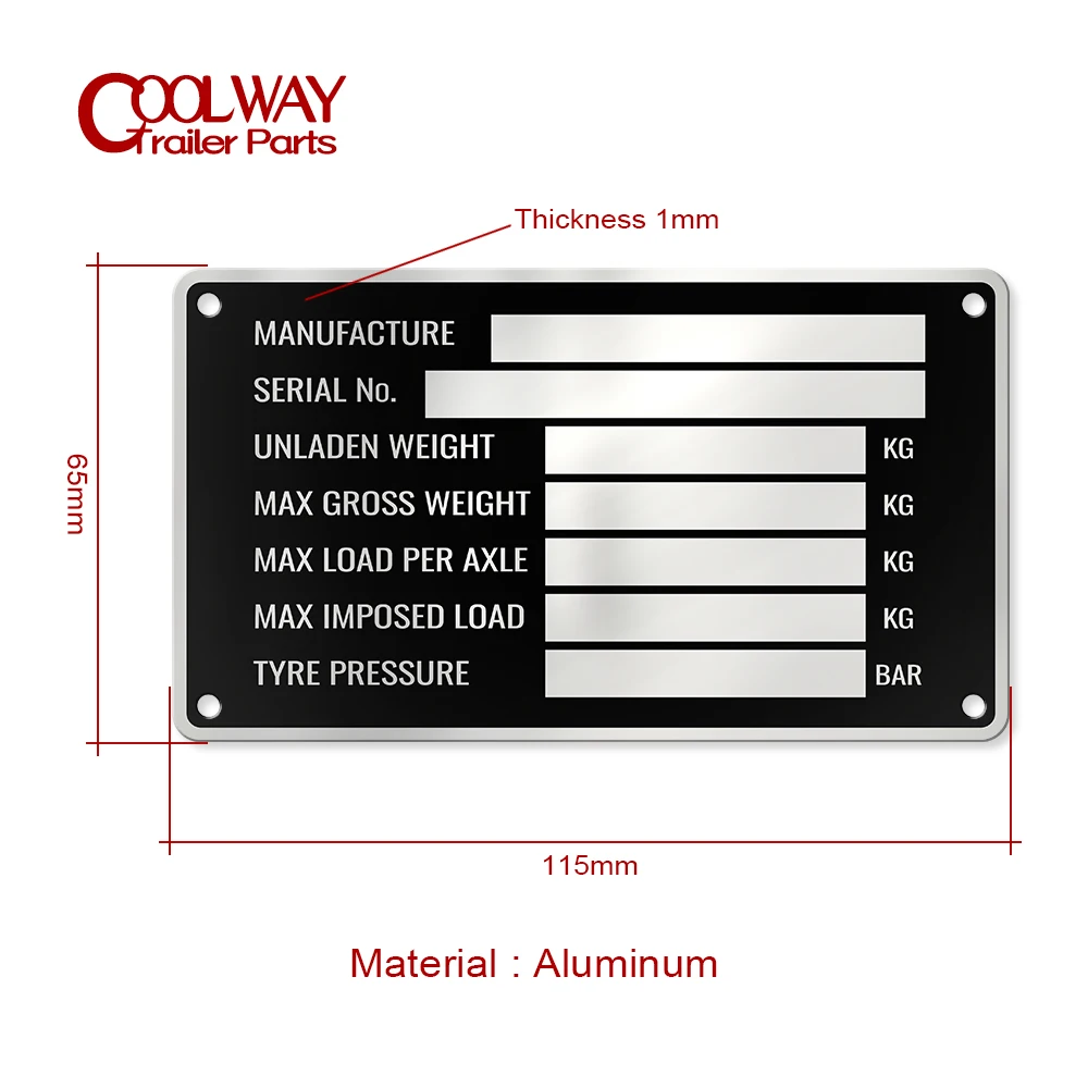 Алюминиевый последовательный номер автомобиля, идентификационная бирка, весовая пластина прицепа, умный автомобильный ящик, лодка, велосипед, шасси, запчасти для автофургона
Алюминиевый последовательный номер автомобиля, идентификационная бирка, весовая пластина прицепа, умный автомобильный ящик, лодка, велосипед, шасси, запчасти для автофургона
