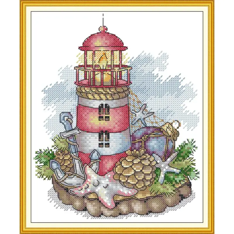 Maydear Cross Stitch Kit, 11CT/14CT/16CT/9CT Aida Fabric,DMC Threads Sewing Pattern Embroidery Set-Lighthouse 10
Maydear Cross Stitch Kit, 11CT/14CT/16CT/9CT Aida Fabric,DMC Threads Sewing Pattern Embroidery Set-Lighthouse 10