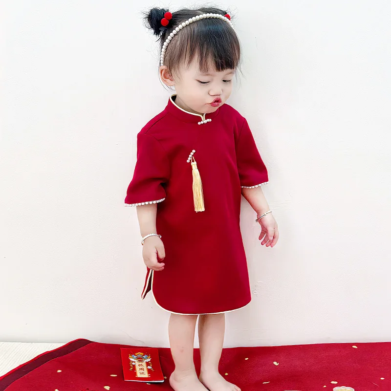 First Birthday Dress for Baby Girl Spring Qipao Chinese Style One-Year-Old Girl Birthday Party Zhuazhou Outfit Tang Suit Little
First Birthday Dress for Baby Girl Spring Qipao Chinese Style One-Year-Old Girl Birthday Party Zhuazhou Outfit Tang Suit Little